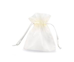 Sacchetti bomboniera Milly 8,5 x 10 cm organza avorio - 22157