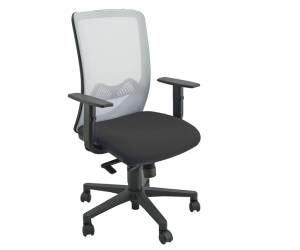 Seduta operativa Nathan NHAT con braccioli regolabili nero grigio chiaro - 12958