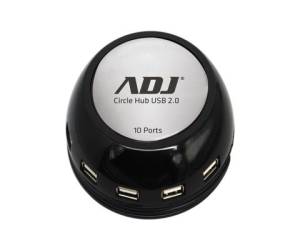 Circle Hub 10 porte USB 2.0 Autoalimentato USBHB904 Nero-Bianco - 143-00005 - 3130635535756 - DMwebShop