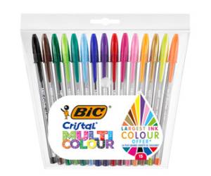Penna sfera Cristal multicolor - punta 1,6 mm - colori assortiti - conf. 15 pezzi - Bic - 964899 - 3086123538870 - DMwebShop