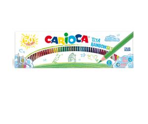 Matite colorate Tita Rainbow - colori assortiti - scatola 50 pezzi - Carioca - 42990 - 8003511429904 - DMwebShop
