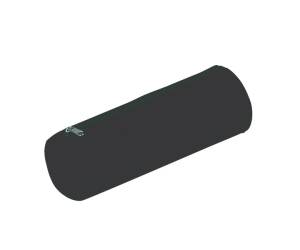 Astuccio Tombolino Basic con cerniera 22 cm diametro 8 cm nero - 22442