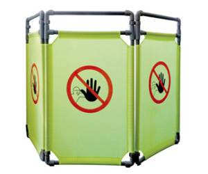 Barriera per interni NO ENTRY 3 pannelli 170 x 100 cm PL giallo - 22625