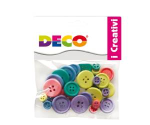 Bottoni in legno colori pastello - 22483