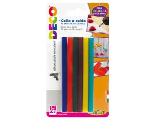 Colle stick per pistole mini colori assortiti diametro 7 mm lunghezza 10 cm Deco 12070 - 22498