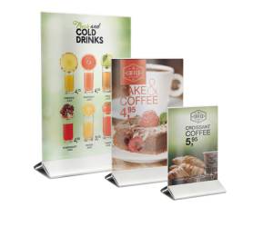 Display da tavolo A5 base acciaio - 22765