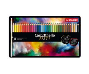Matite colorate CarbOthello tratto 4,4 mm colori assortiti astuccio in metallo 36 pezzi - 22462