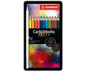 Matite colorate CarbOthello tratto 4,40 mm colori assortiti astuccio in metallo 12 pezzi - 22464