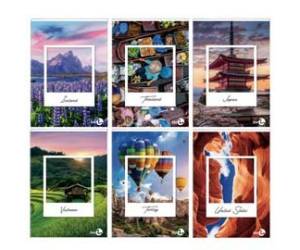 Maxiquaderno Paesaggi fantasia A4,40,2 fogli 80 gr 5 mm - 22542