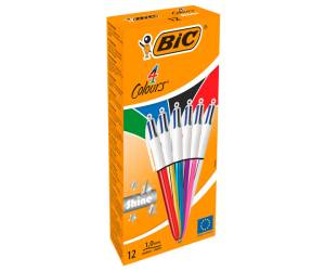 Penna sfera scatto multifunzione 4 Colours Shine punta 1 mm scatola 12 pezzi fusto colori assortiti - 22425