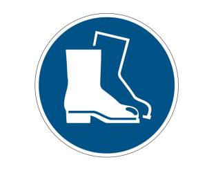 Pittogramma adesivo da terra Calzature di sicurezza obbligatorie diametro 43 cm - 22629