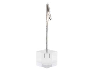 Porta tag a pinza in acrilico nero set 6 pezzi - 22671