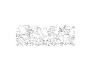 Rotolo creativo adesivo tema fattoria 30x400 cm - 22503