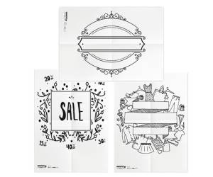 Stencil foglio A2 SCONTI set 3 pezzi - 22665