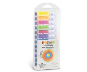 Tempera in tubetto 12 ml fluo metal scatola 12 pezzi - 22499