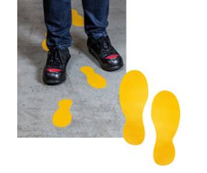 Adesivo da terra orme 9 x 24 cm confezione 5 paia - 18342