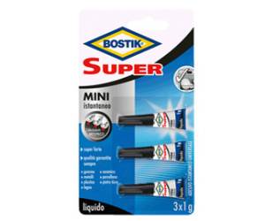 Colla istantanea universale - 3 x 1 gr - Super Mini blister - trasparente - Bostik - D2743 - 4026700659955 - DMwebShop