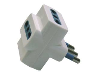 Adattatore triplo con spina 2P+T 16A 3 prese bipasso 10-16A - Mkc - 492518373 - 8006012108361 - DMwebShop