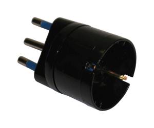 Adattatore semplice - spina 2P+T 16 A - presa schuko 16 A - nero - Mkc - 492518358 - 8006012097887 - DMwebShop