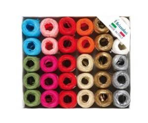 Ovine in Rafia sintetica - 5 mm x 20 mt - colori natalizi assortiti - conf. 30 pezzi - Brizzolari - 01003500 - DMwebShop
