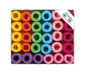 Ovine in Rafia sintetica - 5 mm x 20 mt - colori primaverili assortiti - conf. 30 pezzi - Brizzolari - 01003599 - 8031653208125 - DMwebShop