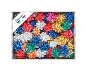 Stelle di nastro liscio 6800,10 mm x diametro 5 cm colori natalizi assortiti - 23597