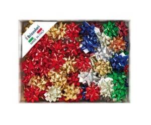 Stelle di nastro metal 6870 - 10 mm diametro 5 cm colori assortiti Brizzolari - 23627