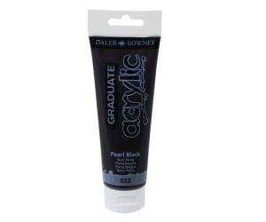 Colore acrilico fine Graduate - 120 ml - nero perla - conf. 3 pezzi - Daler Rowney - D123120032 - 5011386062785 - DMwebShop