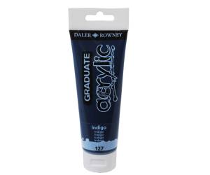 Colore acrilico fine Graduate - 120 ml - indigo - Daler Rowney - D123120127 - 5011386062679 - DMwebShop