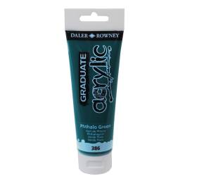 Colore acrilico fine Graduate - 120 ml - verde ftalo - Daler Rowney - D123120386 - 5011386020594 - DMwebShop