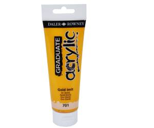 Colore acrilico fine Graduate - 120 ml - oro imitazione - Daler Rowney - D123120701 - 5011386020655 - DMwebShop