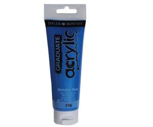 Colore acrilico fine Graduate - 120 ml - blu metal - Daler Rowney - D123120718 - 5011386077581 - DMwebShop