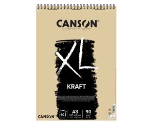 Album spiralato lato corto XL kraft - A3 - 90 gr - 60 fogli - conf. 5 pezzi - Canson - 400039142 - 3148950074928 - DMwebShop
