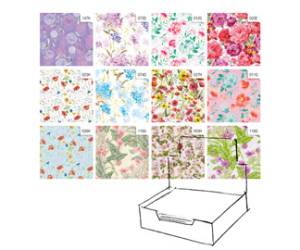 Carta regalo - raso - Fiori - 70 x 100 cm - scatola 100 fogli - Rex Sadoch - R4403GEN - 8006715132106 - DMwebShop