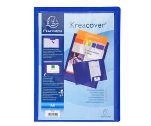 Cartella di presentazione Kreacover - in PP - 2 alette - blu - A4 - Exacompta - 43502E - 3130630435020 - DMwebShop