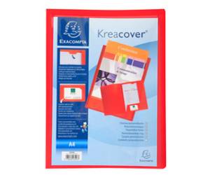 Cartella di presentazione Kreacover - in PP - 2 alette - rosso - A4 - Exacompta - 43503E - 3130630435037 - DMwebShop