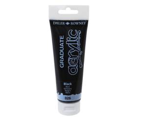 Colore acrilico fine Graduate 120 ml nero - 24470