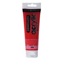 Colore acrilico fine Graduate 120 ml rosso cadmio scuro imitazione - 24443