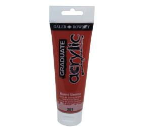Colore acrilico fine Graduate 120 ml terra di Siena bruciata - 24446