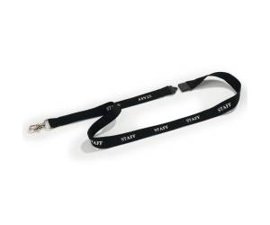 Cordoncini portabadge stampa staff nero 44 cm - 152