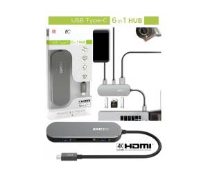 Hub 6 in 1 Multimedia Type C T650C - 24494