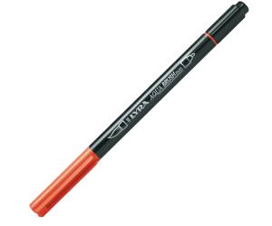Pennarello Aqua Brush Duo punte 2,4 mm rosso saturno - 24582