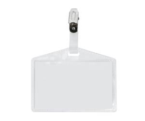 Portanome Pass 3P clip in metallo senza cartoncino 9,5 x 6 cm PP buccia - 284