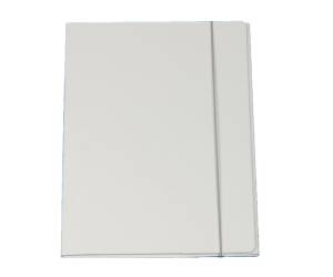 Cartellina con elastico - cartone plastificato - 3 lembi - 25 x 34 cm - bianco - Queen conf. 10 pezzi - Starline - OD0032LBXXXAE13 - 8025133106599 - DMwebShop