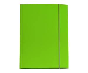 Cartellina con elastico - cartone plastificato - 3 lembi - 25 x 34 cm - verde prato - Queen - conf. 10 pezzi - Starline - OD0032LBXXXAE20 - 8025133106629 - DMwebShop