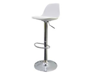 Sgabello Bobba PPL acciaio cromato 39 x 42 x 83,104 cm bianco - 24807