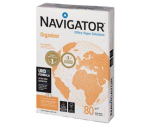 Carta Organizer - 4 fori - A4 - 80 gr - risma 500 fogli - conf. 5 pezzi - Navigator - 88501 - 5602024003200 - DMwebShop