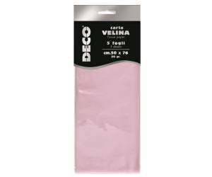 Carta velina - 20 gr - 50 x 76 cm - rosa - busta 5 fogli - Deco - 12283/21 - 8004957122923 - DMwebShop