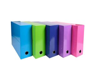 Scatola progetto Iderama - dorso 90 mm - 5 colori assortiti tenui - 25 x 33 cm - conf. 5 pezzi - Exacompta - 89929E - 3130630899297 - DMwebShop