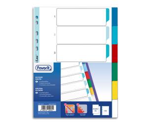 Divisori Neutri a 6 tacche - PP - A4 - colori assortiti - Favorit - 400132501 - 8006779029701 - DMwebShop